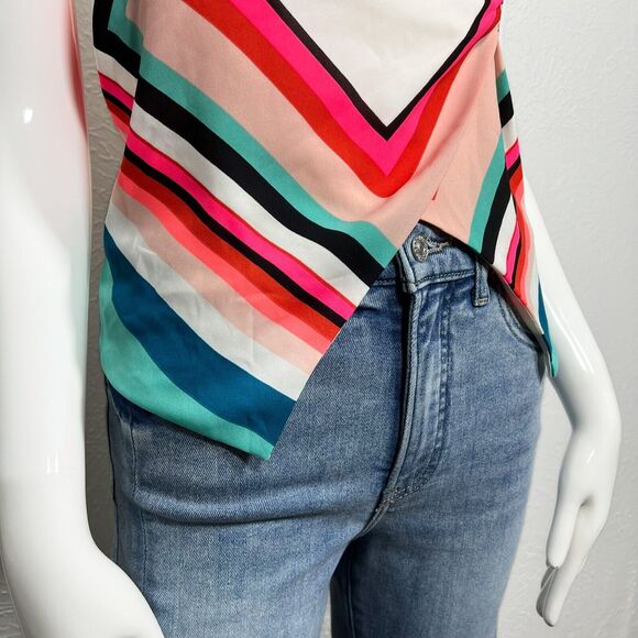 NEW Express Colorful Tie Back Halter Handkerchief Top Y2K Women's Size Small - Picture 7 of 11